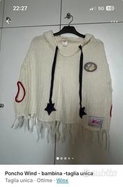 Poncho WINX in lana - bambina taglia unica
