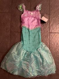 Vestito Ariel Disney 9/10 anni 140cm NUOVO