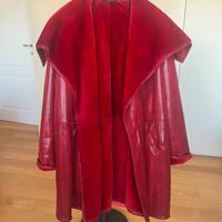 Giaccone pelle rossa