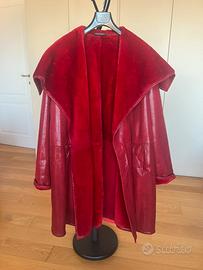 Giaccone pelle rossa