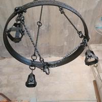 lampadario in ferro battuto 