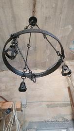 lampadario in ferro battuto 