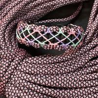 Braccialetto Paracord Nero e rosa.
