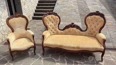 Set salotto antico stile Rococò revival dell’800