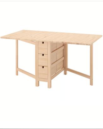 NORDEN
Tavolo a ribalta, bianco, 26/89/152x80 cm