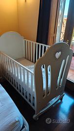 Lettino bimbi Erbesi Cuore Bianco 0-5 anni