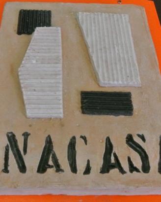 INA CASA TARGA ARTISTICA VINTAGE ANNI 50