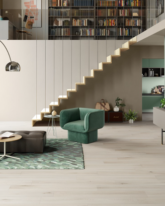 Pavimento Spc White Effetto Legno Rovere Bianco