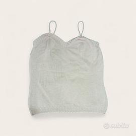 Maglioncino a canottiera beige 