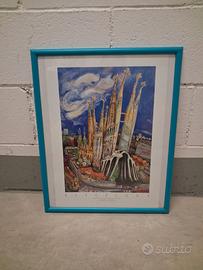 Quadro con poster Barcellona