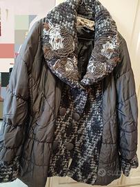 giaccone con inserti in lana