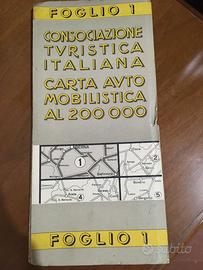 CARTA AUTOMOBILISTICA ITALIANA 1932