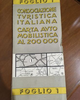 CARTA AUTOMOBILISTICA ITALIANA 1932