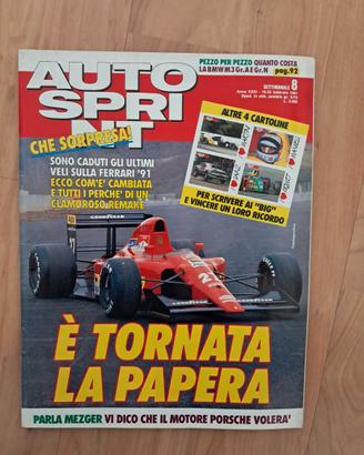 Autosprint 1991 Forghieri e quanto Costa BMW M3