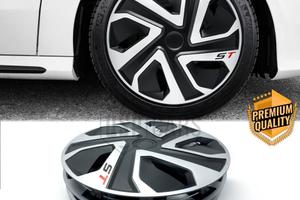 4 Copricerchi per PEUGEOT 15'' Silver e Nere ST