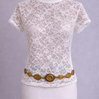 Maglietta Bianca Pizzo - Taglia M - Nuovo - Boho