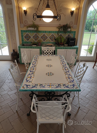 TAVOLO IN PIETRA LAVICA MIS. 200X100 CM. IN ITALIA