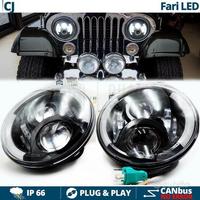 FARI LED Anteriori PER Jeep CJ Angel Eyes 6500K