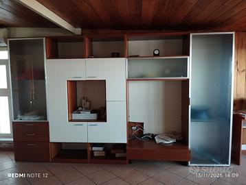 Mobile soggiorno libreria  porta TV in legno