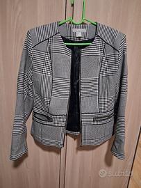 Blazer Elegante H&M Donna Tg. 38 M - Pied de Poule