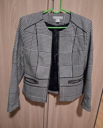 Blazer Elegante H&M Donna Tg. 38 M - Pied de Poule