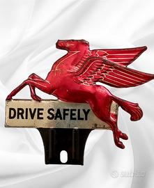 Targa Mobilgas Pegasus Vintage anni 40 originale