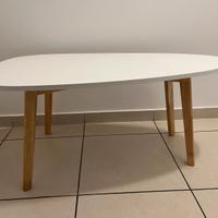 Tavolino design bianco e legno