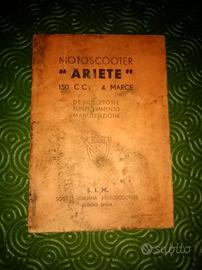 Libretto uso d'epoca motoscooter ARIETE 150 1954