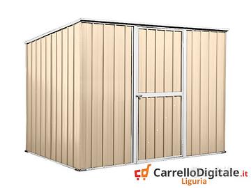 Casetta box giardino Acciaio 260x185cm beige