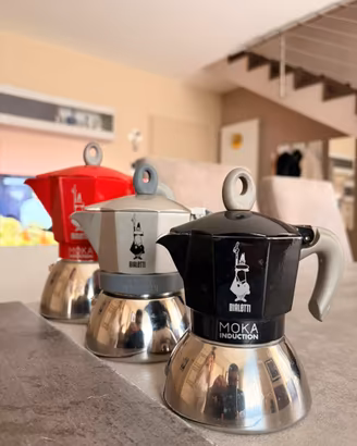 Tris caffettiere Bialetti induzione come nuovo
