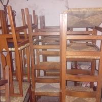 Sedie in legno impagliato