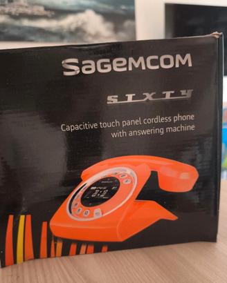 Telefono Sagemcom Sixty Vintage arancione da muro 