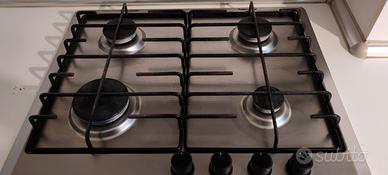 piano cottura acciaio inox satinato accensione ele