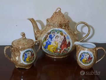 Servizio caffè vintage 6 tazzine e accessori