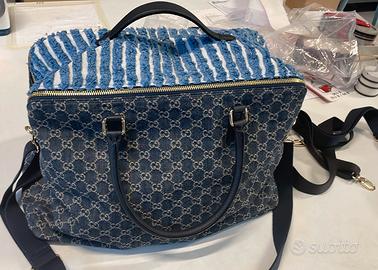 Borsa denim Gucci da viaggio