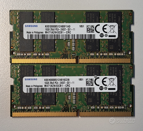 RAM laptop DDR4 SODIMM 2x16 GB 2400MHz - TOT 32GB