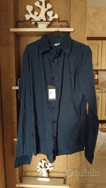 CAMICIA UOMO DI COTONE BRAND SIMON PEET COLORE BLU