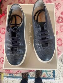 SNEAKER DA UOMO IN PELLE BOTTALATA BLU