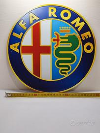 Targa Poster in metallo Tondo 30cm Alfa Romeo