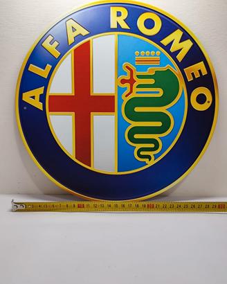 Targa Poster in metallo Tondo 30cm Alfa Romeo