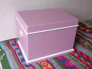 Baule laccato artigianale,idea per dono feste.