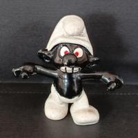 Puffo Smurf nero arrabbiato schleich peyo 1966.