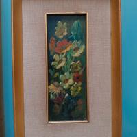 tris quadretti soggetto fiori Ernesto Giacobbi 