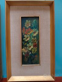 tris quadretti soggetto fiori Ernesto Giacobbi 