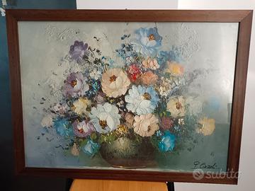 Quadro Materico "Natura Morta Floreale" - P.Ciardi