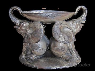 ANTICHI ELEFANTI TERRACOTTA E ARGENTO G. GRANELLO