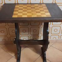 TAVOLO DA DAMA IN LEGNO