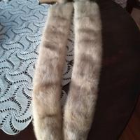 collo di visone chiaro per cappotti/giacche donna