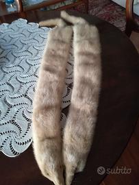 collo di visone chiaro per cappotti/giacche donna