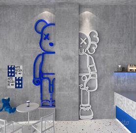 Adesivi d’arredo stilizzati Kraw & bearbrick